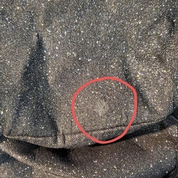 Victoria's Secret VS Bucket Backpack Black Silver Glitter Drawstring Tote Bag - Picture 13 of 13